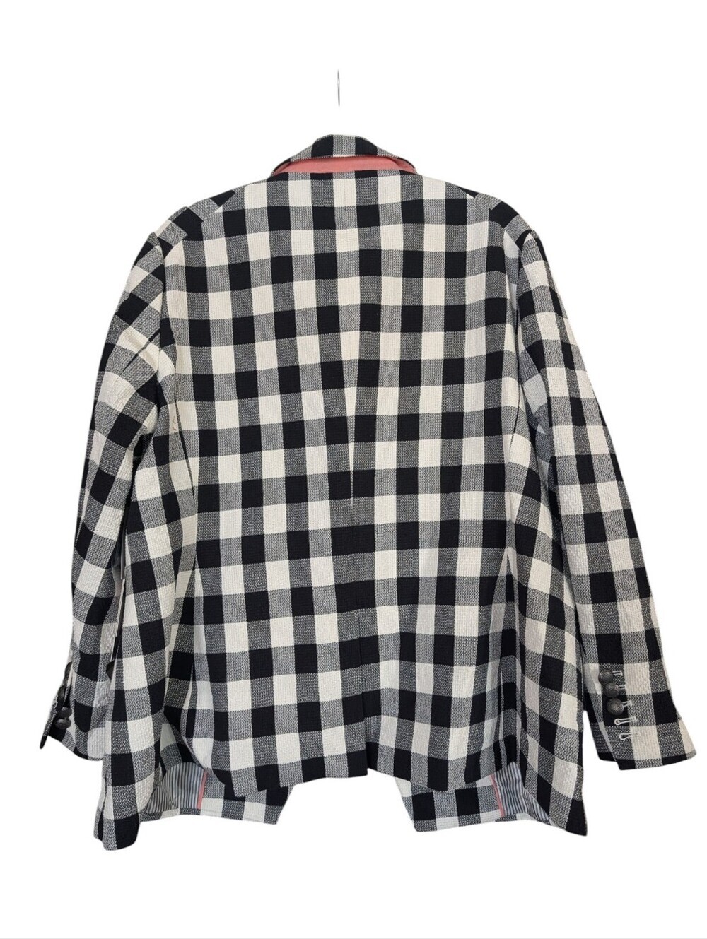 Court & Rowe Black White Gingham Double Breasted Blazer Jacket 20W Plus Size - Picture 3 of 11